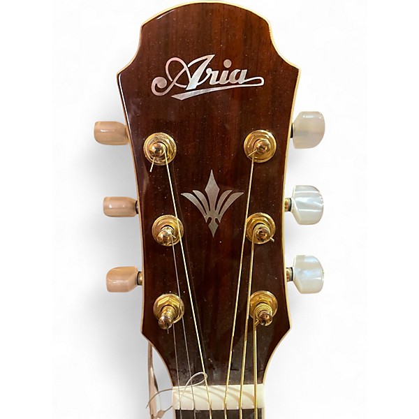 Used Aria AW930 Left Handed Natural Acoustic Guitar