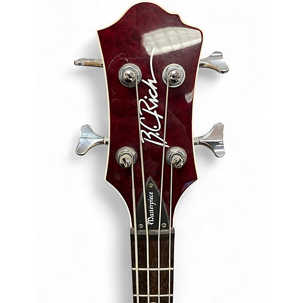 Used B.C. Rich MASTERPIECE MOCKINGBIRD RED Electric Bass Guitar