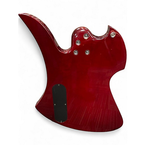 Used B.C. Rich MASTERPIECE MOCKINGBIRD RED Electric Bass Guitar