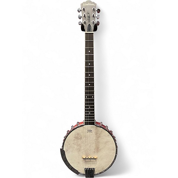 Used Washburn B6-A AMERICANA OPEN BACK 6 STRING BANJO Natural Banjo