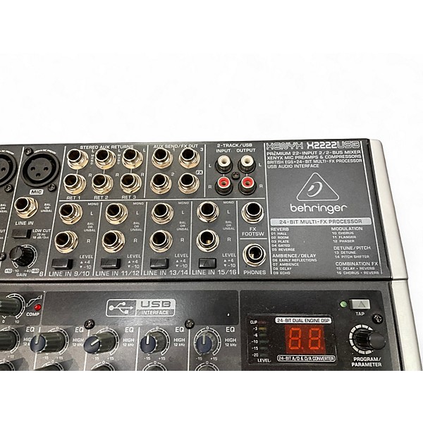 Used Behringer Xenyx X2222USB Unpowered Mixer