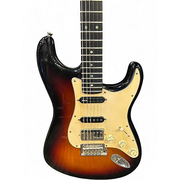 Used Fender Parts Stratocaster 3 Color Sunburst Solid Body Electric Guitar