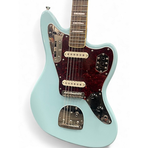 Used Squier classic vibe 70s Jaguar Daphne Blue Solid Body Electric Guitar