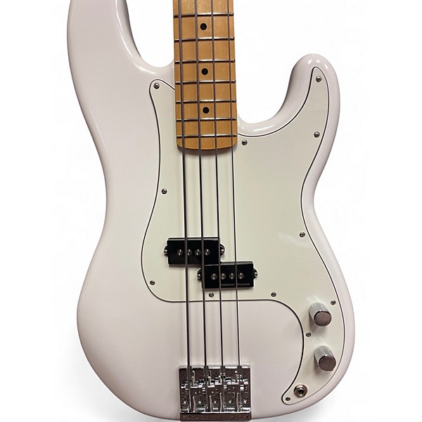 Used Fender Player Precision Bass Polar White Electric Bass Guitar