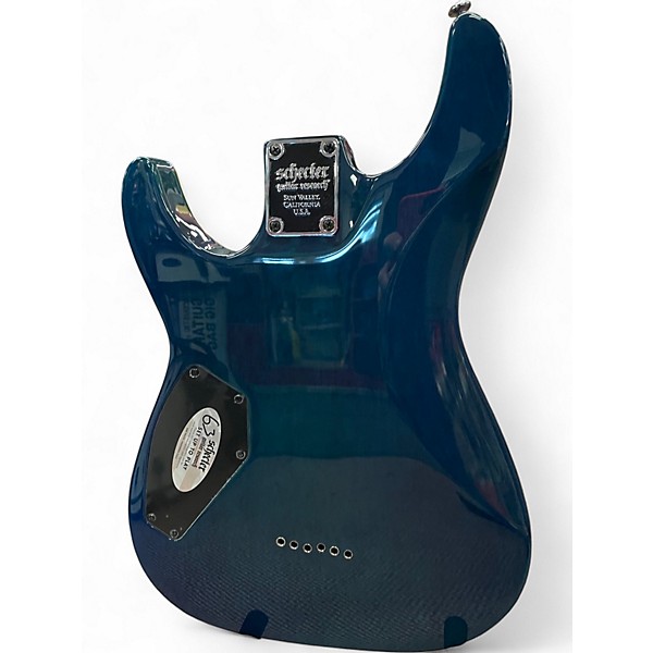 Used Schecter Guitar Research Omen Extreme 6 Ocean Blue Burst Solid Body Electric Guitar