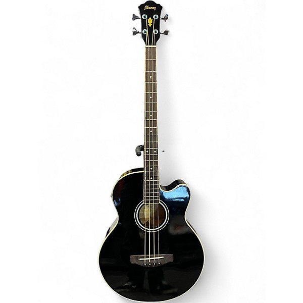 Used Ibanez AEB5E Black Acoustic Bass Guitar