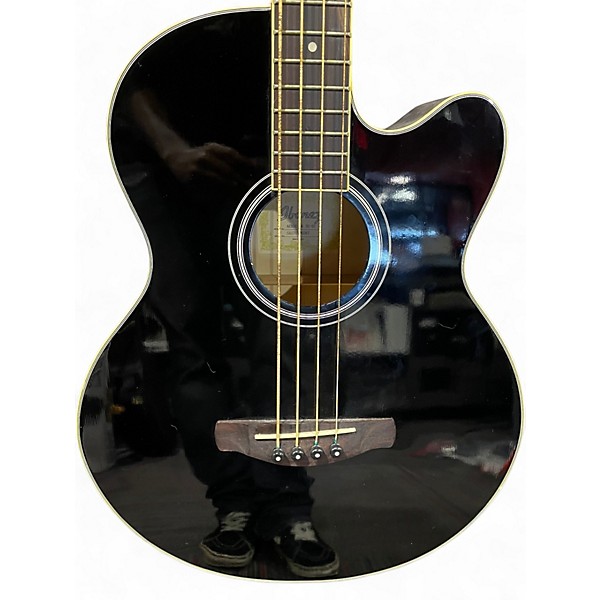 Used Ibanez AEB5E Black Acoustic Bass Guitar