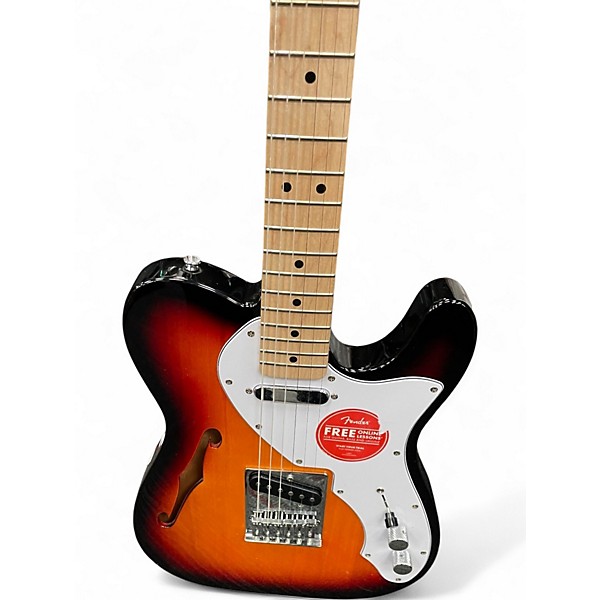 Used Squier thinline telecaster sunburst Solid Body Electric Guitar