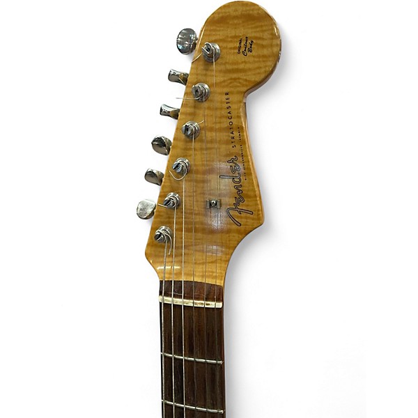Used Fender FOTO FLAME STRATOCASTER NATRUAL Solid Body Electric Guitar