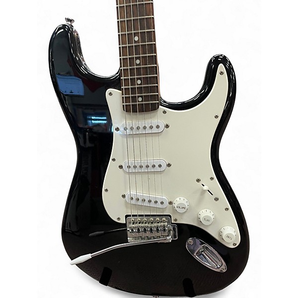 Used 2012 Squier Standard Stratocaster Black Solid Body Electric Guitar