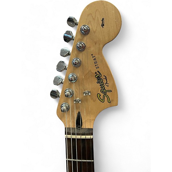 Used 2012 Squier Standard Stratocaster Black Solid Body Electric Guitar