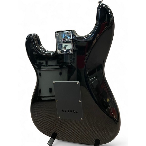 Used 2012 Squier Standard Stratocaster Black Solid Body Electric Guitar