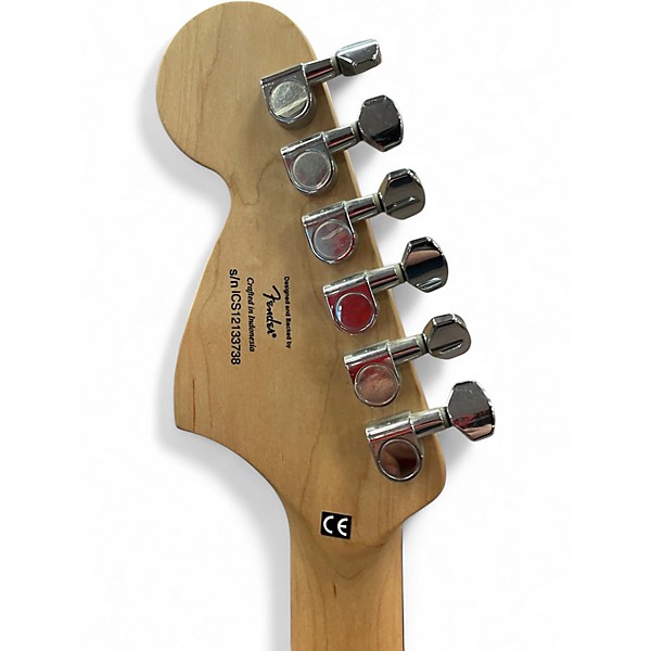 Used 2012 Squier Standard Stratocaster Black Solid Body Electric Guitar