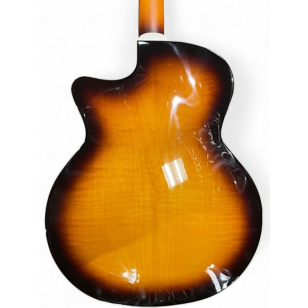 Used Guild f2512ce deluxe sunburst 12 String Acoustic Electric Guitar