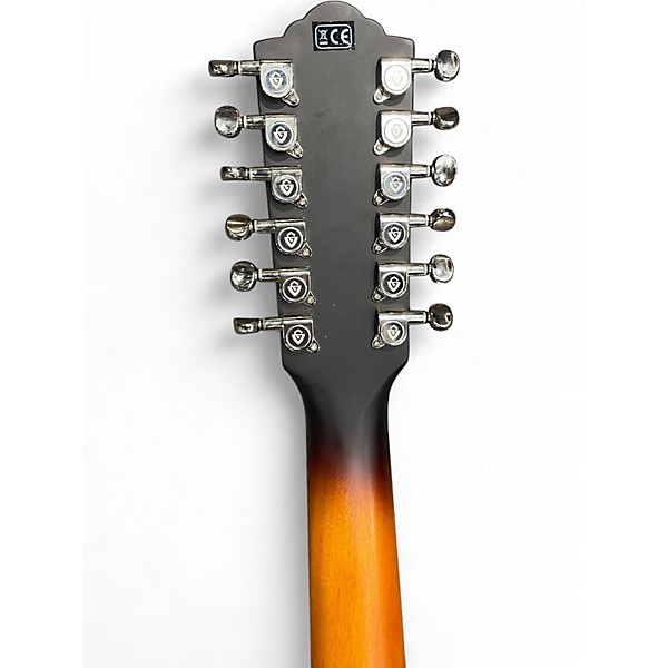 Used Guild f2512ce deluxe sunburst 12 String Acoustic Electric Guitar