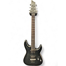 Used Schecter Guitar Research C1 Platinum Trans Black Solid Body Electric Guitar