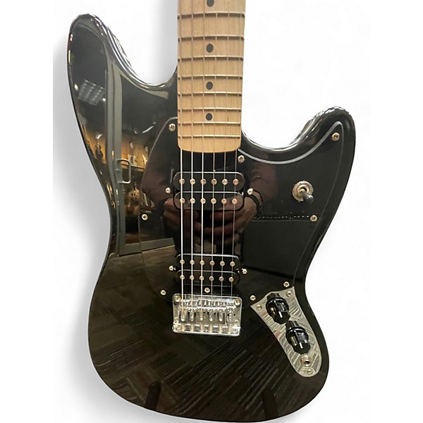 Used Squier Limited Edition Sonic Mustang HH Black Solid Body Electric Guitar