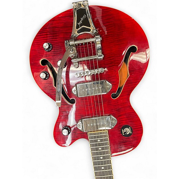 Used Epiphone Wildkat Wine Red Hollow Body Electric Guitar