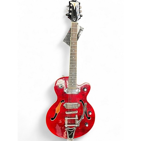 Used Epiphone Wildkat Wine Red Hollow Body Electric Guitar