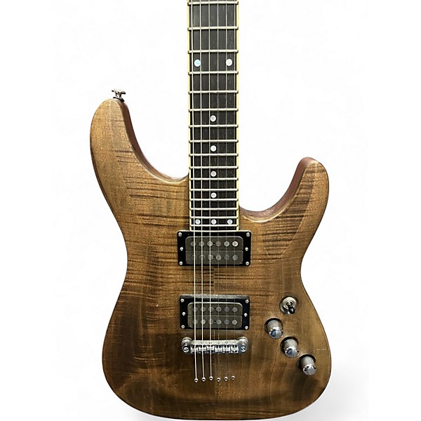 Used Schecter Guitar Research C-1 EXOTIC Amber Solid Body Electric Guitar