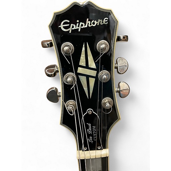 Used Epiphone Les Paul Custom Silverburst Solid Body Electric Guitar