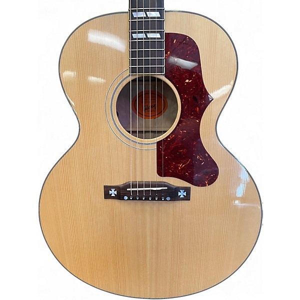 Used 2015 Gibson J185 Custom Quilt Natural Acoustic Guitar