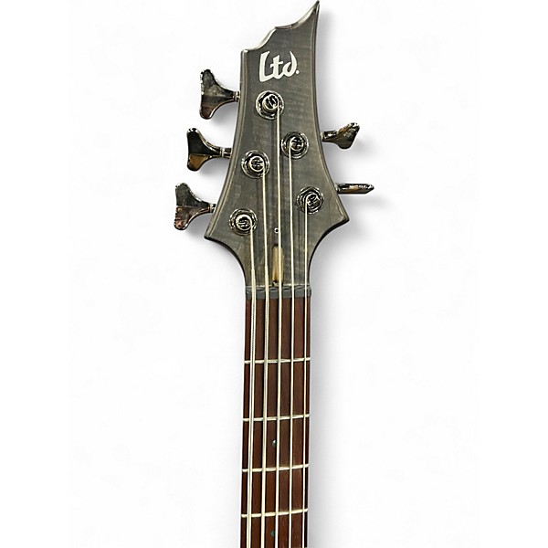 Used ESP LTD B205SM 5 String Trans Black Electric Bass Guitar