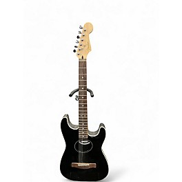 Used Fender Stratacoustic Black Acoustic Electric Guitar