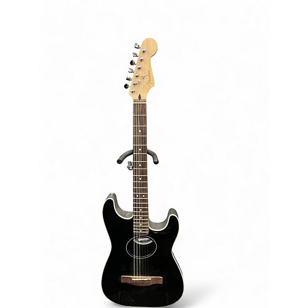 Used Fender Stratacoustic Black Acoustic Electric Guitar
