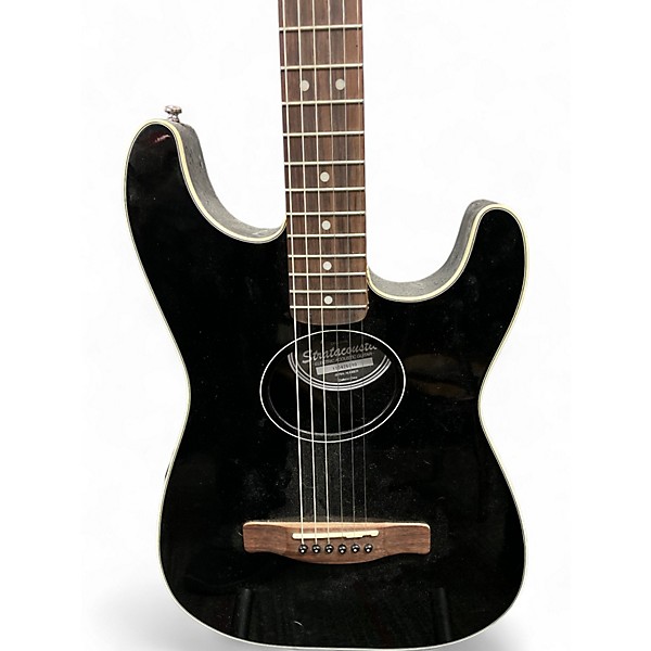 Used Fender Stratacoustic Black Acoustic Electric Guitar
