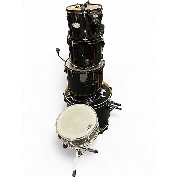Used Pearl 5 Piece Vision Black Drum Kit