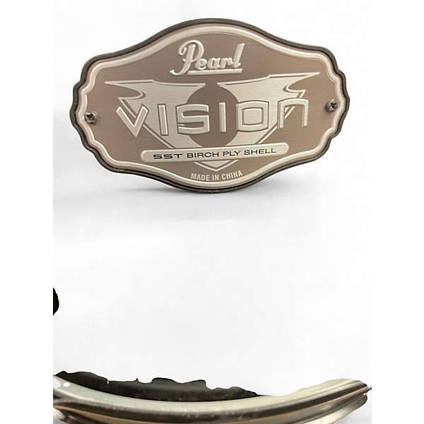 Used Pearl 5 Piece Vision Black Drum Kit