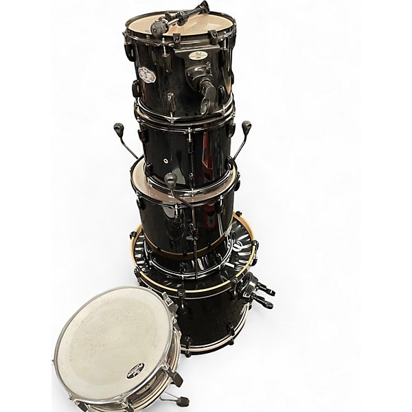Used Pearl 5 Piece Vision Black Drum Kit