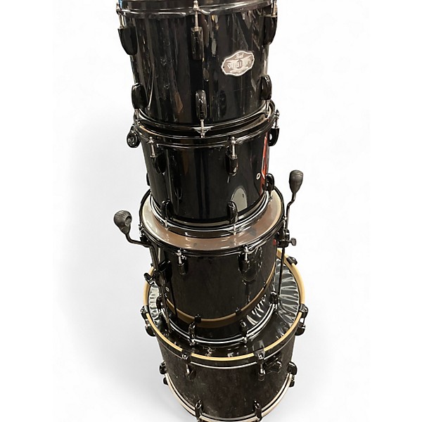 Used Pearl 5 Piece Vision Black Drum Kit