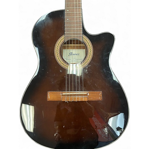 Used Ibanez GA35TCE-DVS DARK BIOLIN BURST Classical Acoustic Electric Guitar