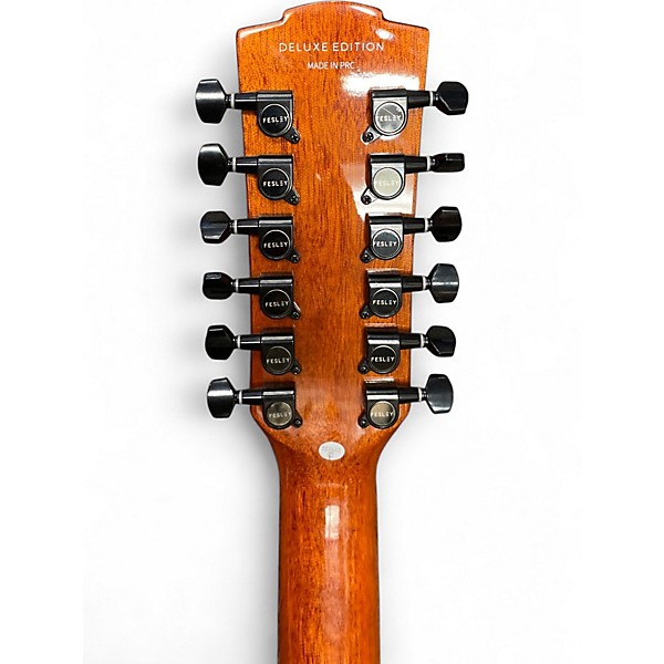 Used Fesley FDET280C 2 Color Violin Burst 12 String Acoustic Electric Guitar