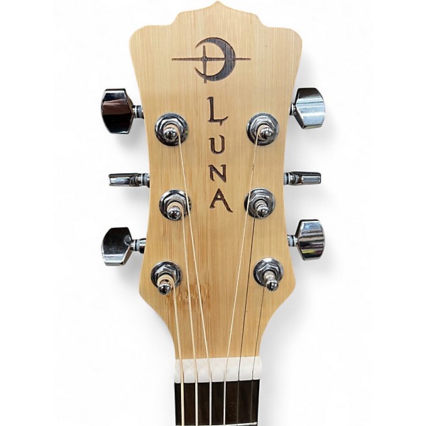 Used Luna WOODLAND BAMBOO GAE NATURAL Acoustic Electric Guitar