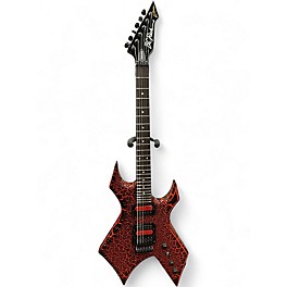 Used B.C. Rich Stranger Things “Eddie's” Inspired NJ Warlock RED CRACKLE Solid Body Electric Guitar