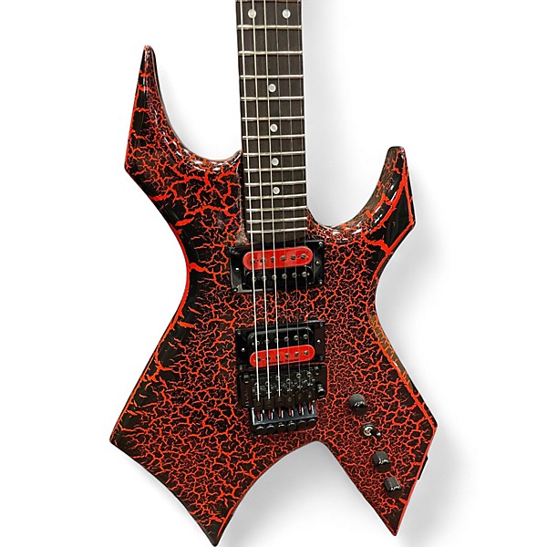 Used B.C. Rich Stranger Things “Eddie's” Inspired NJ Warlock RED CRACKLE Solid Body Electric Guitar