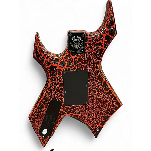 Used B.C. Rich Stranger Things “Eddie's” Inspired NJ Warlock RED CRACKLE Solid Body Electric Guitar