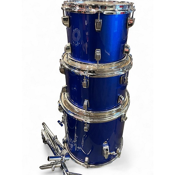 Used Ludwig 5 Piece Accent Blue Drum Kit