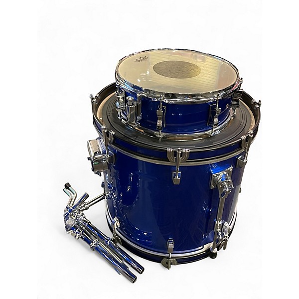 Used Ludwig 5 Piece Accent Blue Drum Kit