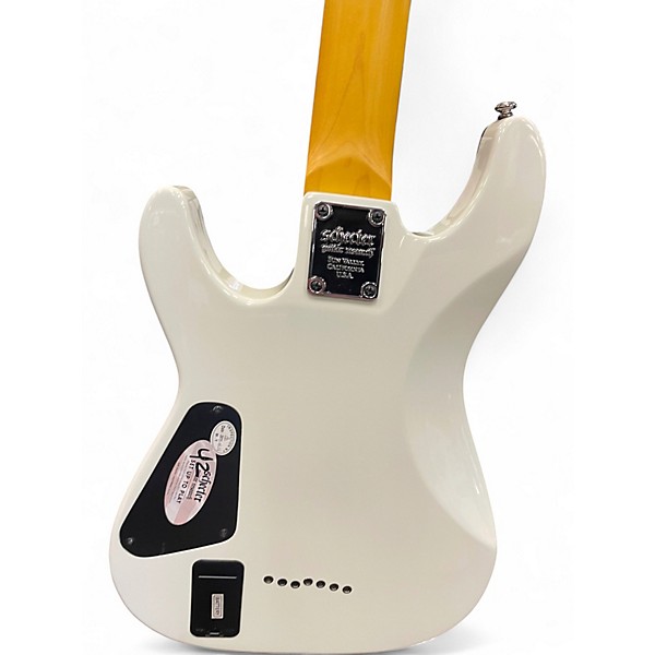 Used Schecter Guitar Research Demon 7 String White Solid Body Electric Guitar