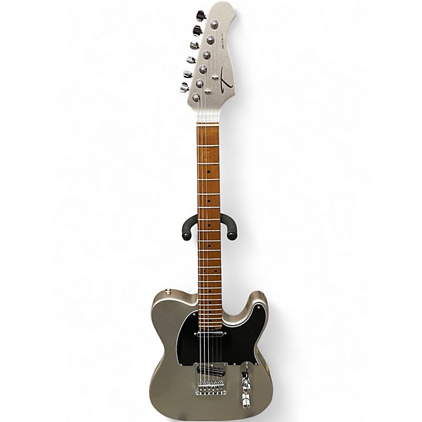 Used Tease SBH-E SERIES metallic silver Solid Body Electric Guitar