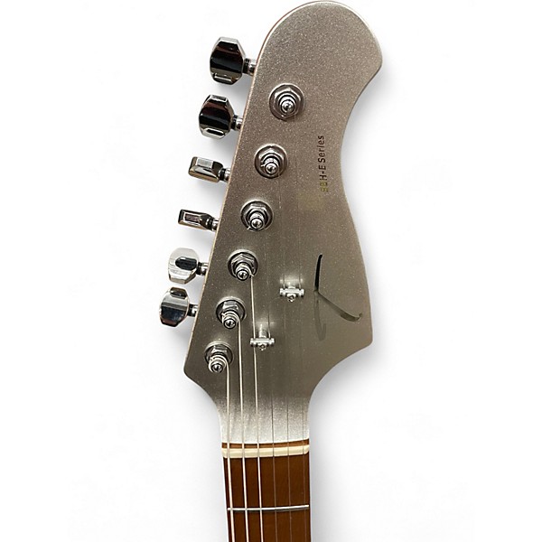 Used Tease SBH-E SERIES metallic silver Solid Body Electric Guitar