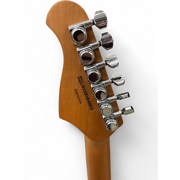 Used Tease SBH-E SERIES metallic silver Solid Body Electric Guitar