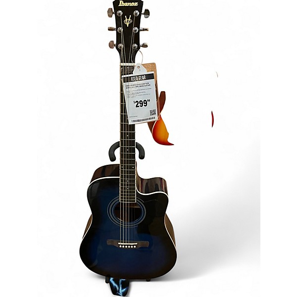 Used Ibanez V70CE-TBS Blue Acoustic Electric Guitar