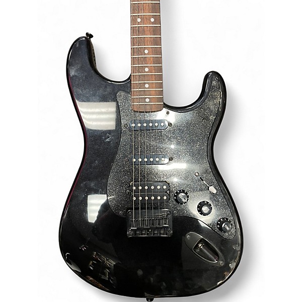 Used Squier FSR Bullet Stratocaster HT HSS Black Metallic Solid Body Electric Guitar