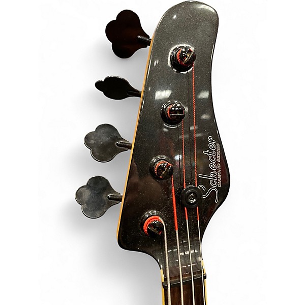 Used Schecter Guitar Research Diamond P Custom BLACK Electric Bass Guitar
