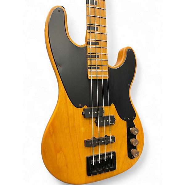 Used Schecter Guitar Research Model T Natural Electric Bass Guitar